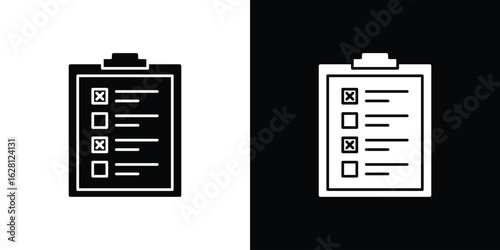 Survey icon Pixel perfect vector graphics. Symbol, logo illustration.