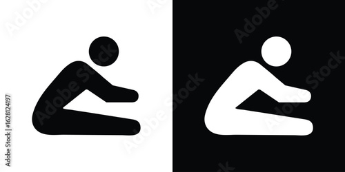 Stretching icon Pixel perfect vector graphics. Symbol, logo illustration.