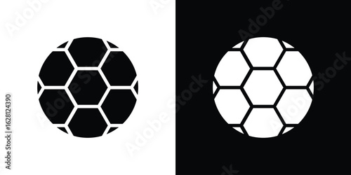 Soccer ball icon Pixel perfect vector graphics. Symbol, logo illustration.