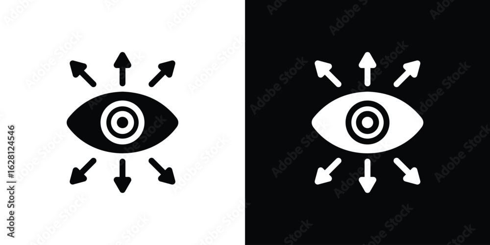 Fototapeta premium Shared vision icon Pixel perfect vector graphics. Symbol, logo illustration.