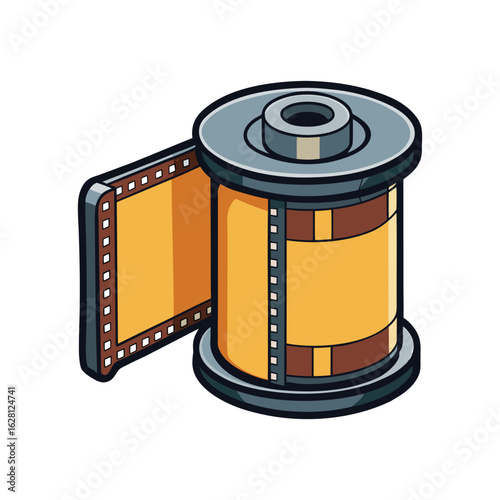 Classic Film Roll Vector Illustration