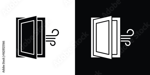 Room ventilation icon Pixel perfect vector graphics. Symbol, logo illustration.