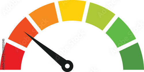 Colorful Performance Gauge Icons. progress bar symbolScale speed valuation icons. customer indicators of satisfaction
