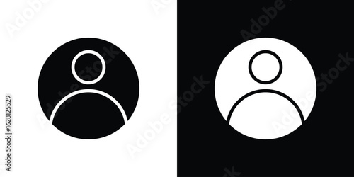 Profile icon Pixel perfect vector graphics. Symbol, logo illustration.