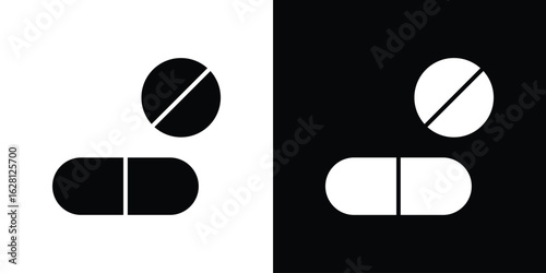 Pills icon Pixel perfect vector graphics. Symbol, logo illustration.