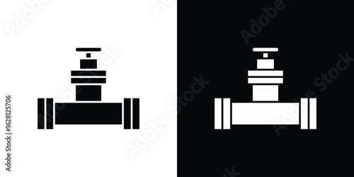 Pipe valve icon Pixel perfect vector graphics. Symbol, logo illustration.