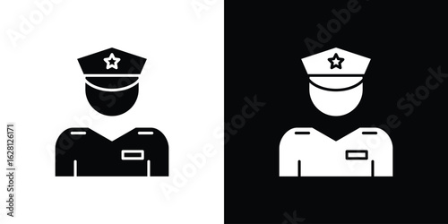 Officer icon Pixel perfect vector graphics. Symbol, logo illustration.