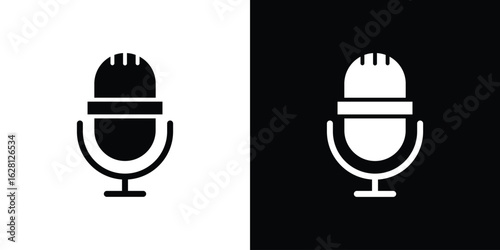 Microphone icon Pixel perfect vector graphics. Symbol, logo illustration.