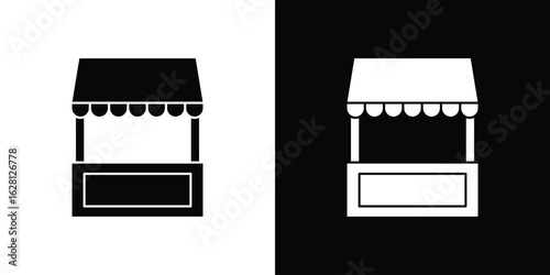 Local stall icon Pixel perfect vector graphics. Symbol, logo illustration.