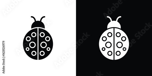 Ladybug icon Pixel perfect vector graphics. Symbol, logo illustration.