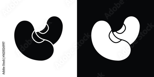 Kidney plant bean icon Pixel perfect vector graphics. Symbol, logo illustration.