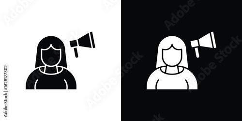 Influencer marketing icon Pixel perfect vector graphics. Symbol, logo illustration.