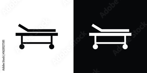 Hospital bed icon Pixel perfect vector graphics. Symbol, logo illustration.