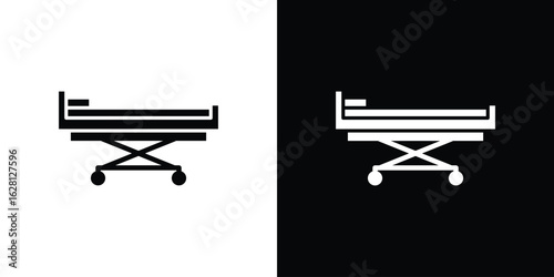 Hospital bed icon Pixel perfect vector graphics. Symbol, logo illustration.
