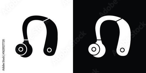 Hearing aid receiver icon Pixel perfect vector graphics. Symbol, logo illustration.