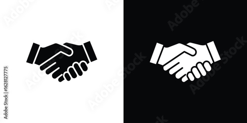 Handshake icon Pixel perfect vector graphics. Symbol, logo illustration.