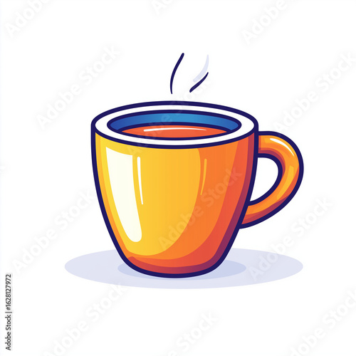a cup of tea, vector flat isolated illustration