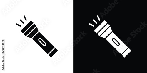 Flashlight icon Pixel perfect vector graphics. Symbol, logo illustration.