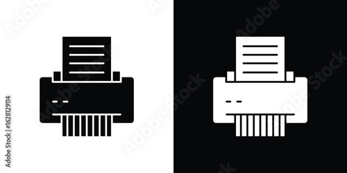 Document shredder icon Pixel perfect vector graphics. Symbol, logo illustration.