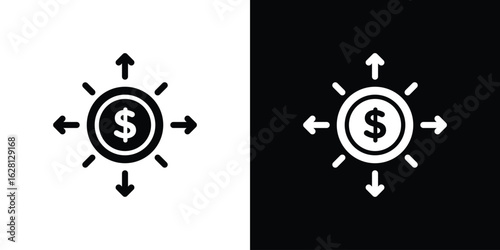 Diversify icon Pixel perfect vector graphics. Symbol, logo illustration.