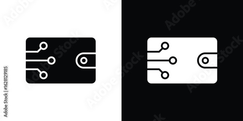 Digital wallet icon Pixel perfect vector graphics. Symbol, logo illustration.