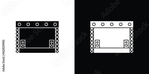 Concert stage icon Pixel perfect vector graphics. Symbol, logo illustration.