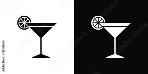 Cocktail icon Pixel perfect vector graphics. Symbol, logo illustration.