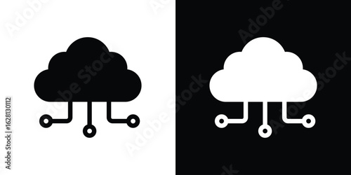 Cloud computing icon Pixel perfect vector graphics. Symbol, logo illustration.