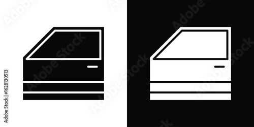 car door icon Pixel perfect vector graphics. Symbol, logo illustration.