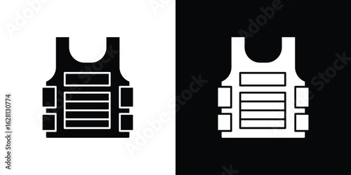 Bulletproof vest icon Pixel perfect vector graphics. Symbol, logo illustration.
