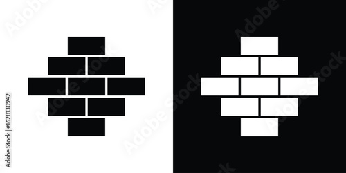 Brick paver icon Pixel perfect vector graphics. Symbol, logo illustration.