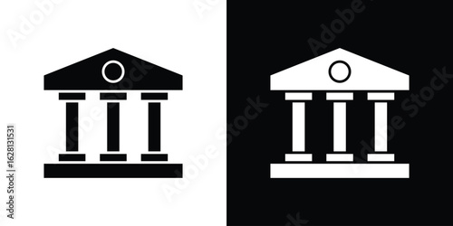 Bank icon Pixel perfect vector graphics. Symbol, logo illustration.