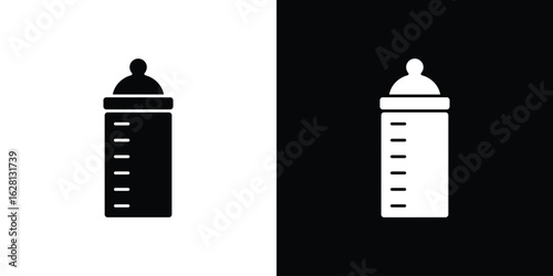 Baby bottle icon Pixel perfect vector graphics. Symbol, logo illustration.