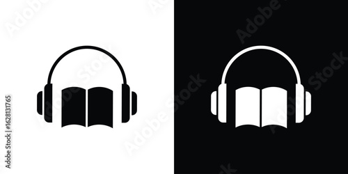 Audiobook icon Pixel perfect vector graphics. Symbol, logo illustration.