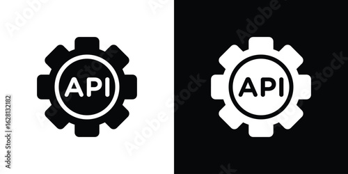 API icon Pixel perfect vector graphics. Symbol, logo illustration.