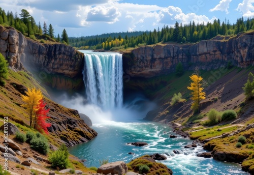 waterfalls form when rivers cross land with alternating hard and soft rock layers erosion carves vertical drops allowing water to fall freely creating cascades.
