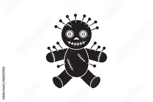 voodoo doll silhouette  vector