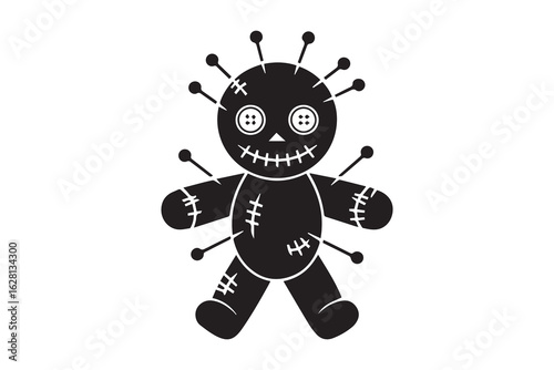 voodoo doll silhouette  vector