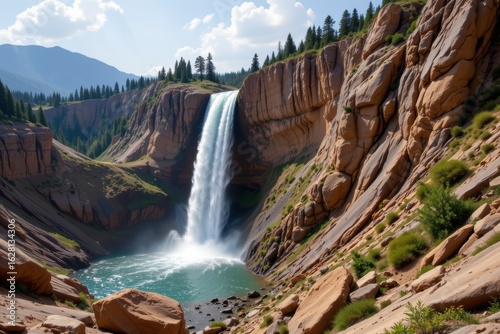 waterfalls accelerate cliff erosion by pounding water at the base which creates plunge pools undercutting the cliff and causing rockfalls that reshape the waterfall and surrounding land.