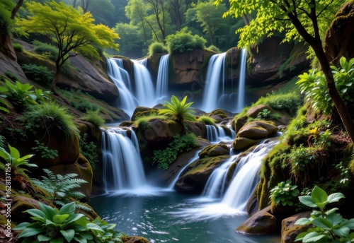 waterfalls enhance habitat complexity in tropical rainforests by creating varied aquatic and terrestrial environments supporting diverse species and ecological niches over time.