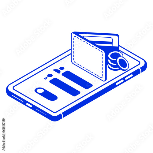 ewallet isometric illustration