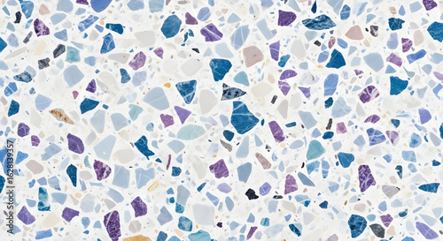 "Cream Terrazzo Surface with Mixed Stone Chips