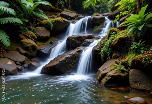 waterfalls support amphibian breeding by providing oxygen rich water and suitable microhabitats critical for tropical rainforest ecosystem sustainability.
