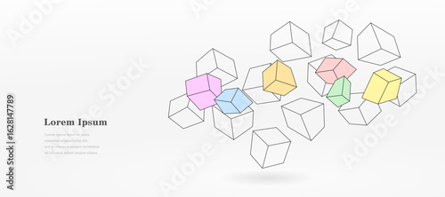 幾何学 抽象 長方形 ポリゴン 科学 カラフル 背景