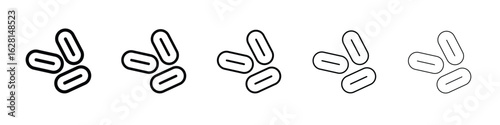 Yeast icon logo. Black line icon, vector illustrations.