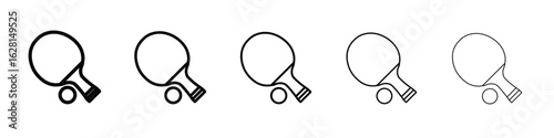 Table tennis icon logo. Black line icon, vector illustrations.