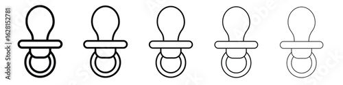 Nipple icon logo. Black line icon, vector illustrations.