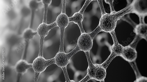 Carbon Nanotube Lattice Under Electron Microscope, Nanotechnology Material Science Texture