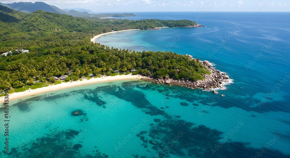 Tropical beach aerial view Tropical beach aerial view