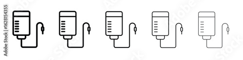 Infusion icon logo. Black line icon, vector illustrations.